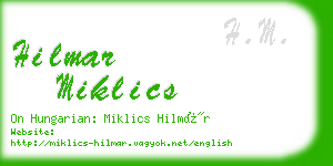 hilmar miklics business card